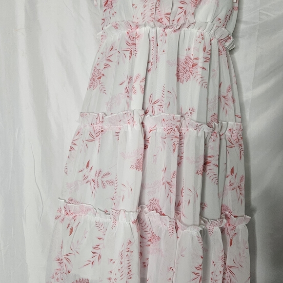 Othr Dresses & Skirts - #18 Mansy Floral Pink and White Tiered Dress